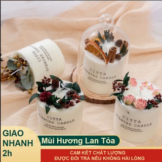 Nến Thơm Handmade CITTA Home Candle Hương Thơm Bốn Mùa Hoa Khô Tự Nhiên Trang Trí Nhà Cửa