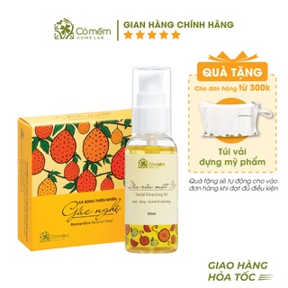 Combo Dầu Rửa Mặt Và Xà Bông Gấc Nghệ Giúp Làm Sạch Da Thu Nhỏ Lỗ Chân Lông Giảm Thâm Mụn Cỏ Mềm