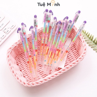 Bút nước ngòi 0.5mm hoạ tiết màu sắc cầu vồng đẹp mắt B21