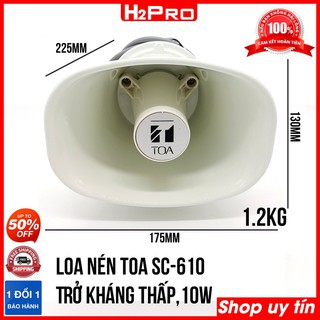 [Mã ELHACE giảm 4% đơn 300K] Loa Nén Phóng Thanh TOA SC-610 10W H2Pro Chính hãng, Loa phóng thanh Toa Trở Kháng Thấp