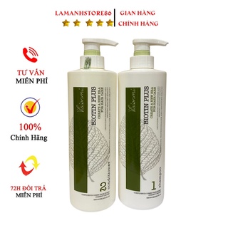 Dầu gội biotin &amp; chollagen mềm mượt chống rụng kích thích mọc tóc dầu gội cặp 800ml BIOTIN PLUS VISIONMI hàngchính hãng