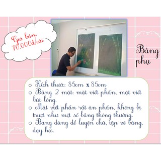 Bảng Phụ 2 Mặt Cho Giáo Viên, Bảng Học Nhóm, Đồ Dùng Giáo Viên Có Nẹp Treo