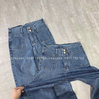quần jean ôm dáng siêu tôn dáng phối 2 nút túi to xinh siểu xinh xắn hot xinh