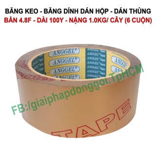 Băng keo đục giá sẽ siêu dính 100Y, Nặng 1kg/ cây, Dày 50 Mic, Bản 4F8, Băng keo dán thùng - GreenBlueBox