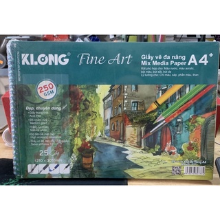 sổ vẽ màu nước A4 klong chất lượng cao 250gms