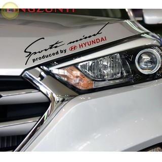 Tem dán Sport Hyundai trang trí cho ô tô (Đen đỏ)