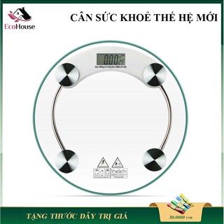 Cân điện tử sức khỏe mặt kính cường lực (Trong Suốt), bảo hành 6 tháng, lỗi đổi mới trong 7 ngày đầu nhận hàng