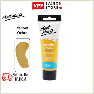Màu Acrylic Mont Marte 75ml - Yellow Ochre - Acrylic Colour Paint Signature 75ml (2.54oz) - MSCH7505