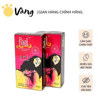 Combo 2 Hộp Bao Cao Su Bi Gai Lớn Kéo Dài Thời Gian Feel 4In1 Chống XTS