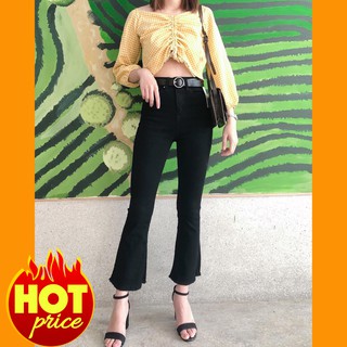 Quần Jeans Nữ Ống Pass Đen - Quần Jeans - Tashop