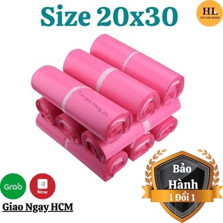 Túi gói hàng chất lượng thông dụng size 20x30 màu hồng baby TUIGOIHANGHL