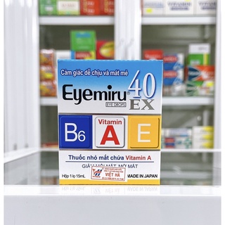 ✅[Chính hãng] Nhỏ mắt Eyemiru 40 EX giảm mỏi mắt, mờ mắt (Hộp 1 lọ 15ml)
