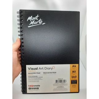 Sổ vẽ giấy đen Mont Marte, A4, 140gsm, 80 tờ