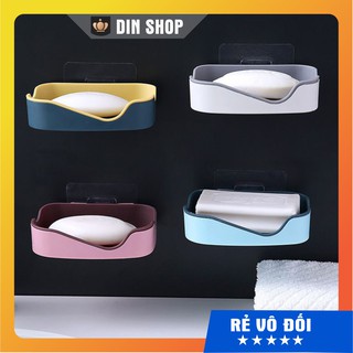 Khay đựng xà bông FREESHIP Hộp đựng xà phòng 2 lớp cao cấp dán tường nhà tắm, nhà vệ sinh nhiều màu sắc