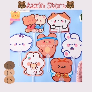 Quạt Cầm Tay Nhỏ Chủ Đề Hoạt Hình Gấu Thỏ Dễ Thương ❤️ Azzin Store