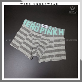 Quần lót nam đùi boxer cao cấp cotton đẹp rất thích hợp để chơi thể thao và tập gym WIND PINK SỌC LỚN