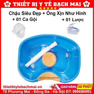 Chậu Gội Đầu Tại Nhà Màu Xanh
