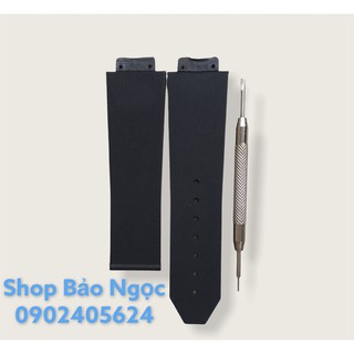 GIÁ ĐỘC NHẤT Dây đồng hồ cao cấp Hublot nam nữ size 42 38 34 - Cao su sọc đen