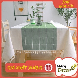 Khăn trải bàn cao cấp Mary Decor chất liệu cotton thêu - KBCC06