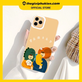 Ốp iphone - Ốp lưng iphone cạnh vuông gia đình khủng long dành cho ip 6 đến 14promax - ng295