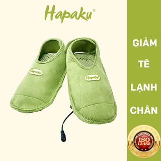 Giày chườm nóng Hapaku giảm đau bàn chân, giảm tê lạnh, giúp ngủ ngon Làm nóng bằng điện