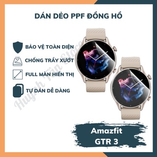 [Mua 1 tặng 1]Dán dẻo PPF Xiaomi Amazfit GTR 3 full hiển thị ,chống trầy xướt tốt, cảm ưng mượt, siêu mỏng boa cạnh cong