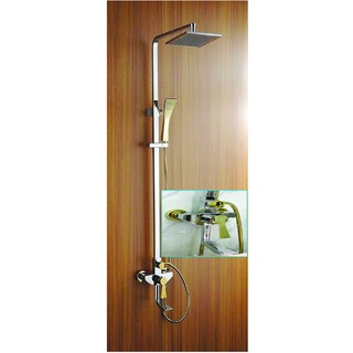 Sen cây tắm đứng nóng lạnh TEADY SC-218 (Thân vuông, Chất liệu Đồng mạ vàng cao cấp, Công nghệ Hàn Quốc, BH 5 Năm)