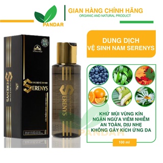 Dung dịch vệ sinh nam Serenys, khử mùi vùng kín, mùi thơm dịu nhẹ, chai 100ml, PANDAR
