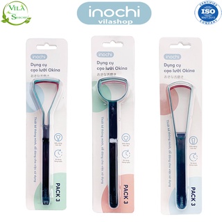 [ 3 Loại ] Dụng Cụ Vệ Sinh Lưỡi, Cạo Lưỡi, Nạo Lưỡi Người Lớn Nhựa Cao Cấp Inochi - Nhựa PETG Hạt Màu An Toàn Tuyệt Đối
