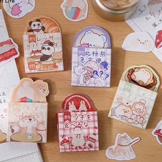 Bộ 45 sticker dễ thương hoạt hình - nhãn dán hình động vật cute STI38