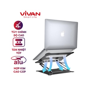 Giá Đỡ Laptop/Máy Tính Bảng VIVAN VLS01 Hợp Kim Nhôm Khe Tản Nhiệt Chỉnh Linh Hoạt