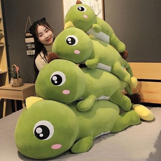 Gấu bông khủng long mắt lồi ,gối ôm vải co dãn 4 chiều siêu mềm mịn hàng cao cấp - thú nhồi bông cao cấp