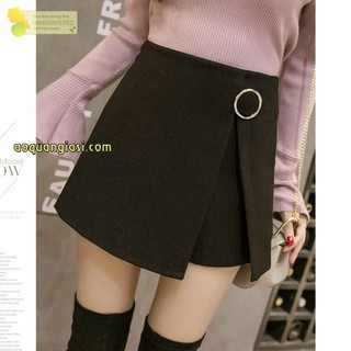 Quần giả váy xẻ tà 1 khoen tròn màu đen size S,M MT337 siêu đẹp 2020 chuẩn store hàn quốc korea freeship 50k