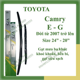 Bộ 2 gạt mưa Toyota Camry các đời và gạt mưa các dòng xe khác của Toyota: Fortuner, Hilux, Innova, Land Cruiser, Previa