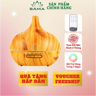 (Tặng Điều Khiển) Máy Khuếch Tán Tinh Dầu CHÍNH HÃNG SAMA Hồ Lô Siêu Âm Dung Tích 500ml