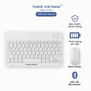 Bàn phím Bluetooth không dây kèm chuột dùng cho điện thoại, máy tính bảng, laptop