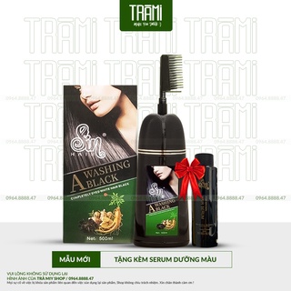 [CHÍNH HÃNG] Dầu Gội Nhuộm Tóc Sin Hair 500ml, Dầu Gội Thảo Dược Nhuộm Tóc Lên Màu Hiệu Quả Chỉ Sau Lần Gội Đầu Tiên