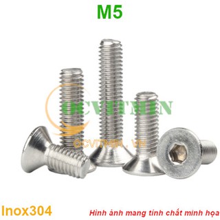 Ốc Lục Giác Đầu Bằng M5 Inox 304 Hút Nam Châm