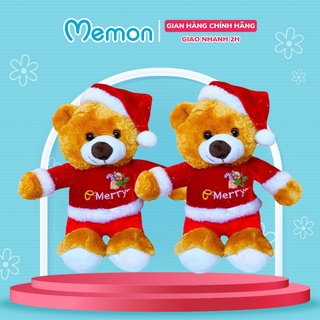 Gấu Bông Teddy đội mũ Noel Memon Cao Cấp