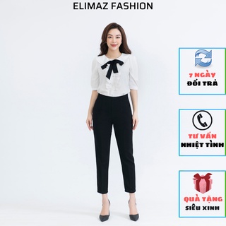 [Hàng chính hãng] Quần âu nữ công sở Elimaz cạp cao khoá sườn, chất liệu tuyết mưa hàn cao cấp không bai xù!