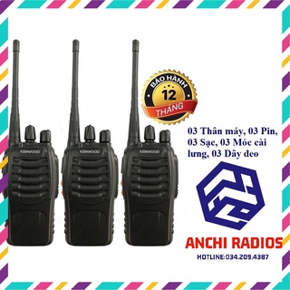 Bộ 3 Máy Bộ đàm KENWOOD TK608 + Tai nghe chuyen dụng