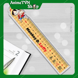 Thước Kẻ Nhựa Cứng Acrylic Anime/Manga One Piece - Đảo hải tặc (Luffy)
