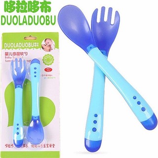 BỘ THÌA DĨA BÁO NÓNG CHO BÉ TẬP ĂN DẶM