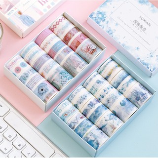 Set 20 Cuộn Băng Dính Washi Tape Trang Trí Scrapbook, Planner [ 046 ]
