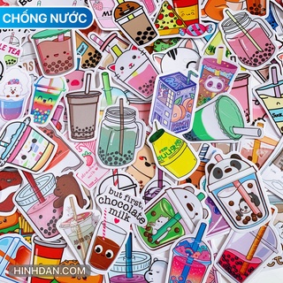 [Trà Sữa Cute Stickers] Hình Dán Chống Nước Chất Liệu PVC Chất Lượng Cao Trang Trí Nón Bảo Hiểm | Sticker Việt Nam