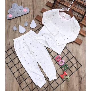 Bộ dài tay bé GÁI cotton borip tay dài đơn giản cho bé gái 9-23Kg TomKids