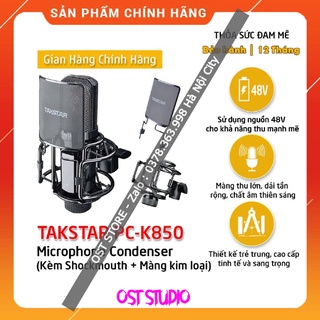 Mic Thu Âm Takstar PC K850 Hàng Loại 1 . Hát Livestream , Thu Âm Chuyên Nghiệp , Chất Âm Cực Hay , Kiểu Dáng Cực Đẹp