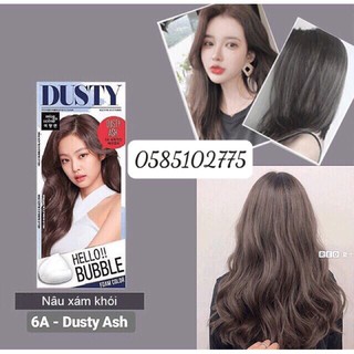 [SẴN_MÀU XÁM KHÓI 6A] Thuốc Nhuộm Tóc Blackpink Hello Bubble màu Dusty Ash 6A Hàn Quốc Chính Hãng