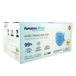 KHẨU TRANG Y TẾ FAMAPRO MAX, 4L, HỘP 40 CÁI