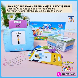 Máy Đọc Thẻ Song Ngữ Anh - Việt, giúp bé tăng khả năng nghe và nhận biết - 112 thẻ, 224 từ khoá và 12 chủ đề